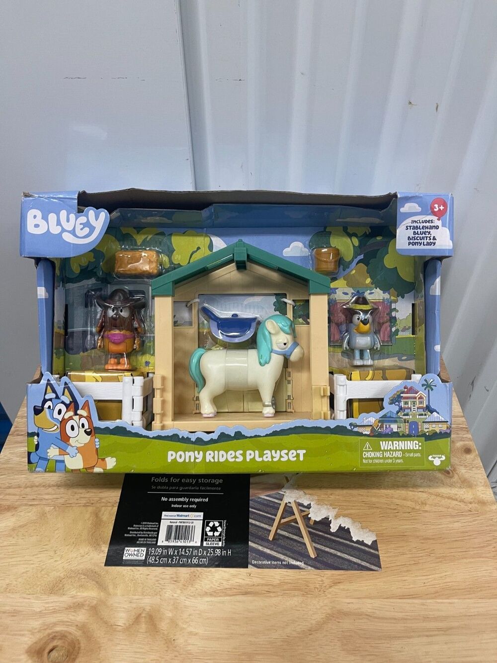 New Bluey Pony Rides Playset Stable Biscuit Pony Lady Figures - RARE